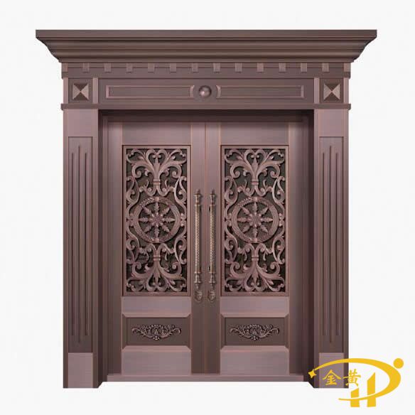 玻璃雙開(kāi)銅門