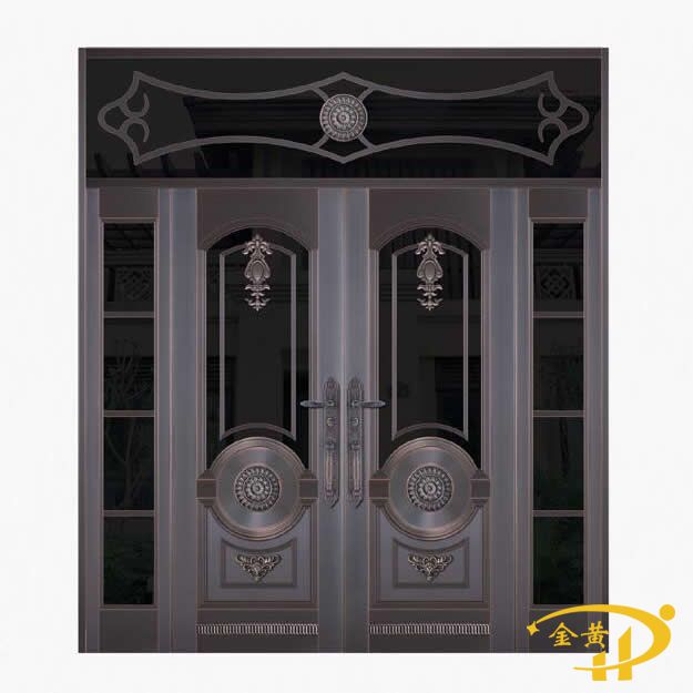 四開(kāi)子母玻璃銅門(mén)