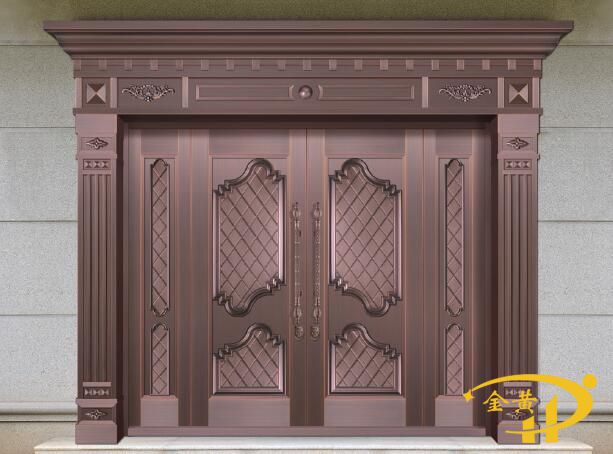 高檔四開(kāi)子母銅門(mén)