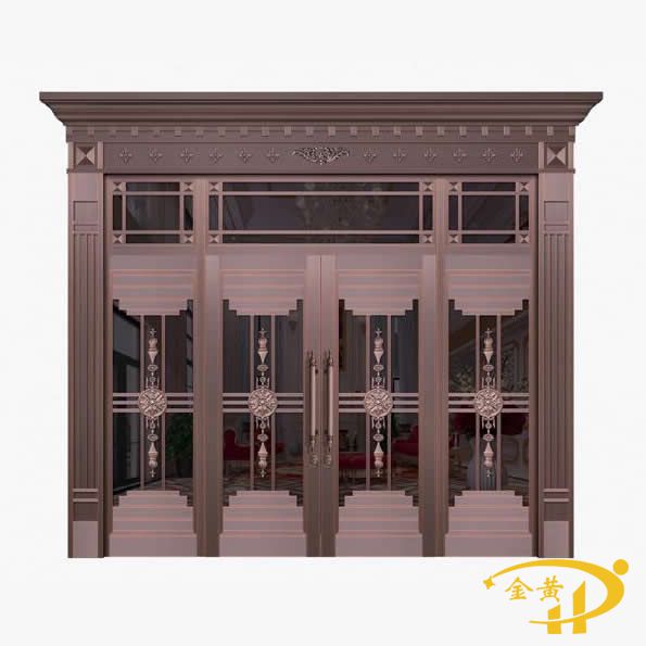 玻璃四開(kāi)銅門(mén)